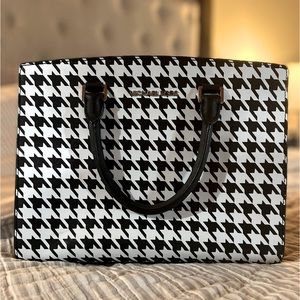 Michael Kors Selma Houndstooth Purse